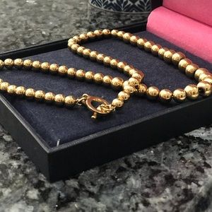 Ralph Lauren gold tone beaded necklace
